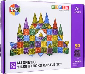 Magnetická stavebnica SUPER MAGNETISM, 67 dielikov
