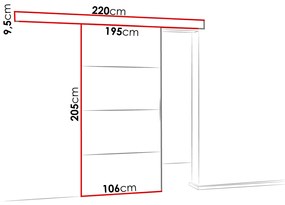 Posuvné interiérové dvere VIGRA 2 - 100 cm, biele