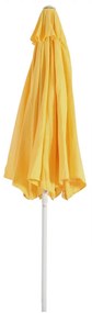 Slnečník N19 Ø 3m sklopný polyester/hliník - žltý