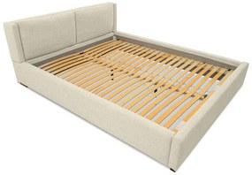 Béžová čalúnená dvojlôžková posteľ s roštom 180x200 cm Dreamer – Scandic