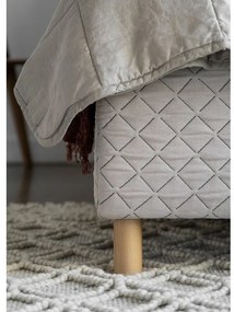 Béžová čalúnená jednolôžková posteľ s roštom 90x200 cm Sleepy Luna – Miuform