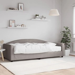 Denná posteľ s matracom sivohnedá 100x200 cm látka 3197178