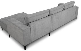 Sivá rohová pohovka (pravý roh/s leňoškou) Copenhagen – Scandic