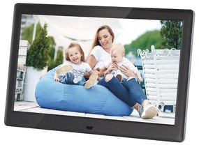 Sencor - Digitálny fotorámik s reproduktorom 230V čierny + diaľkové ovládanie