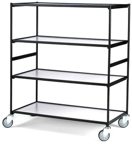 Policový manipulačný vozík LINER, 4 police, 1250x640 mm