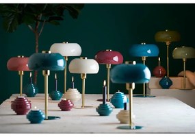 Vínová stolová lampa s kovovým tienidlom (výška 40 cm) Surin – Light &amp; Living