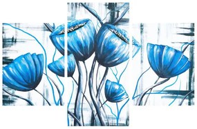 Obraz modrých makovíc (90x60 cm)