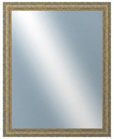 DANTIK - Zrkadlo v rámu, rozmer s rámom 80x100 cm z lišty ZVRATNÁ bielozlatá plast (3067)