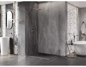 Mexen Lunar-B Duo výklopný sprchový kút 75 x 70 cm, číre sklo, brúsená oceľ, 832-075L-070P-97-00