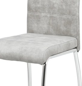 Jedálenská stolička strieborná HC-486 SIL3