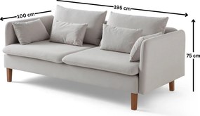 Pohovka trojsedačka Flexxia (krémová). Akcia -18%. Vlastná spoľahlivá doprava až k Vám domov. 1145263