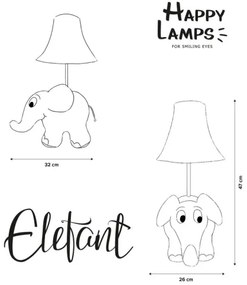 Happy Lamps - LED detská stolná lampa ELEPHANT LED/5,4W/230V slon