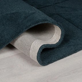 Zelenomodrý ručne tkaný vlnený koberec 160x230 cm Shard Teal – Flair Rugs
