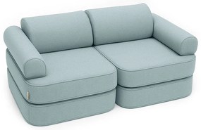 MeowBaby® Outzy Detská modulárna 6-prvková pohovka, cloudberry-sky-blue