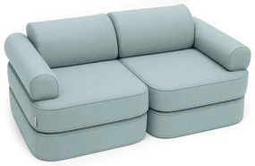 MeowBaby® Outzy Detská modulárna 6-prvková pohovka, cloudberry-sky-blue
