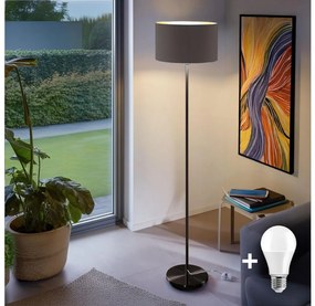 LED stojacia lampa TUNJA 1xE27/20W/230V priemer 38 cm čierna/taupe