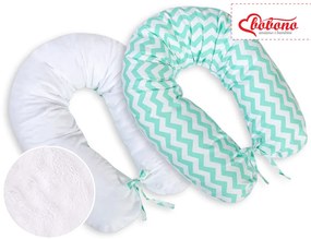 Bobono Relaxačný vankúšik- obojstranný- Chevron mint