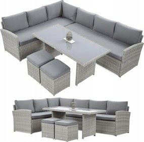 Sada záhradného sedacieho nábytku Technorattan Salo Rohový stôl