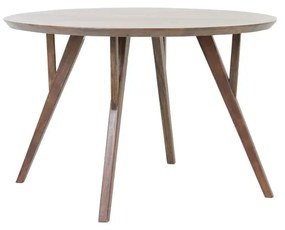 Hnedý okrúhly jedálenský stôl s doskou z akácie ø 140 cm Quenza – Light &amp; Living