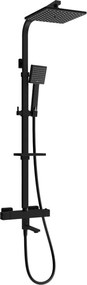 Mexen - CQ45 sprchový set s termostatickou batériou Cube, čierna,779104595-70