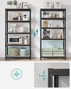 Oceľový regálový systém 2 ks, 180x90x40 cm, čierny