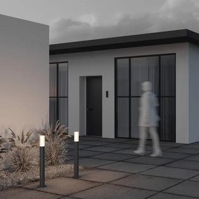 Maytoni O418FL-01GR1 - Vonkajšia lampa WILLIS 1xE27/60W/230V 80 cm IP54 antracit