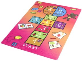 Koberce Breno Kusový koberec Škôlka - pink, ružová, viacfarebná,140 x 200 cm