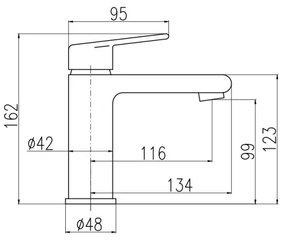 RAV Slezák CO128.0CMATZ - Umyvadlová batéria COLORADO 16,2 cm čierna/zlatá