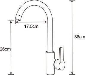 Mexen ANA - Vysoká drezová batéria, zlatá, 671000-50