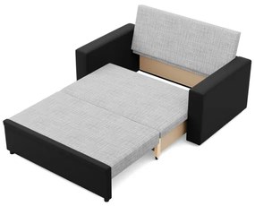 Dvojmiestna pohovka LUNA rozkladacia, sivá / čierna