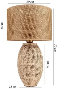 Stolná lampa RAMZES 1xE27/40W/230V béžová