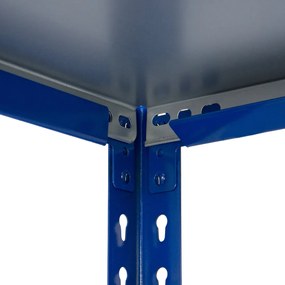 Bezskrutkový kovový regál 250x100x30cm L profil, 5 políc