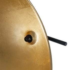 Stojaca lampa čierna so zlatom 35 cm nastaviteľná - Magnax