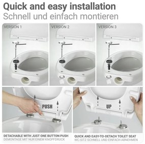 Záchodová doska s automatickým zatváraním 36,5 x 45 cm Corbara – Wenko