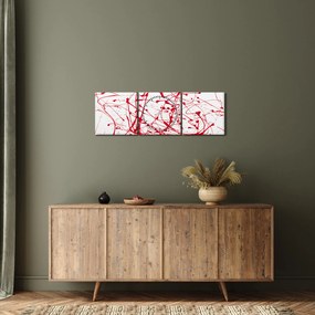 Obraz technikou Drippingu (s hodinami) (90x30 cm)