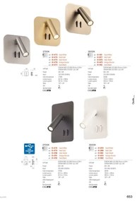 Redo 01-2978 - LED nástenné svietidlo QUDA LED/6W/230V + LED/3W CRI 90 USB chróm