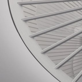 LED Stmievateľné stropné svietidlo s ventilátorom ZONDA LED/48W/230V strieborná + DO