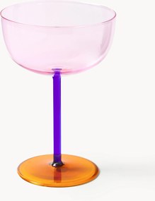 Ručne fúkané poháre na šampanské Karisa, 4 ks