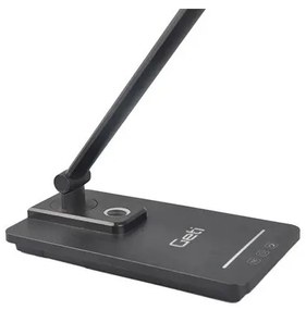 LED Stmievateľná stolná lampa s USB LED/9W/230V 3000K/4000K/5500K čierna