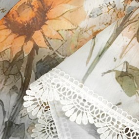 KRÁTKA ZÁCLONA NA PÁSKE SUNFLOWER 150X70 CM KVETY