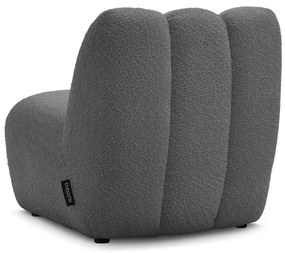 Tmavosivé kreslo z textílie buklé Janissaire – Bobochic Paris