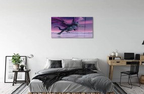 Sklenený obraz Dragon pestré oblohy 100x50 cm