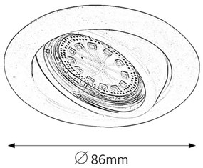 Rabalux 1051 - SADA 3xLED Podhľadové svietidlo LITE 3xGU10-LED/3W/230V