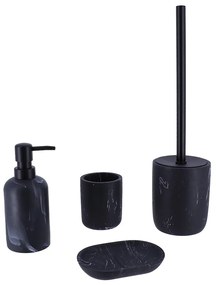 Miska na mydlo Everist Black Marble, čierna