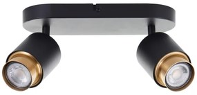 Brilliant - LED bodové svietidlo COVELO 2xGU10/5W/230V čierna/zlatá