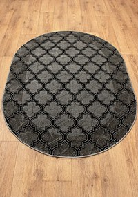 Koberec ROXY 8359C BLACK ovál