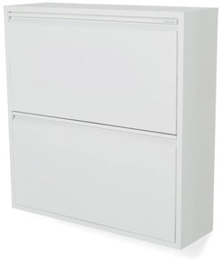 Biela kovová výklopná skrinka na topánky 75x77,5x22,5 cm Billy – Spinder Design