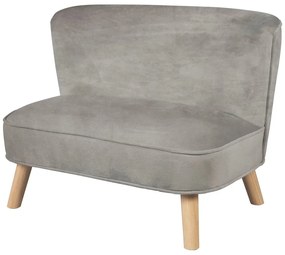 Svetlosivá zamatová detská pohovka 70 cm Lil Sofa – Roba
