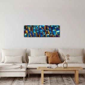 Obraz - Bunková stena (s hodinami) (90x30 cm)