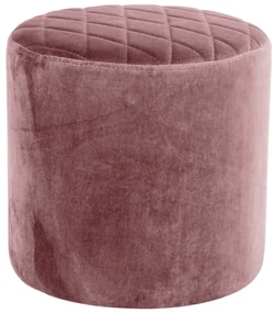 Ružový zamatový puf Bonami Essentials Ejby